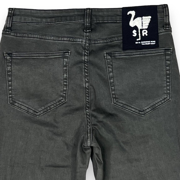 Free People x Sandrine Rose Woman’s Sz 28 Super Flare Jeans Charbon Gray New - Picture 6 of 16